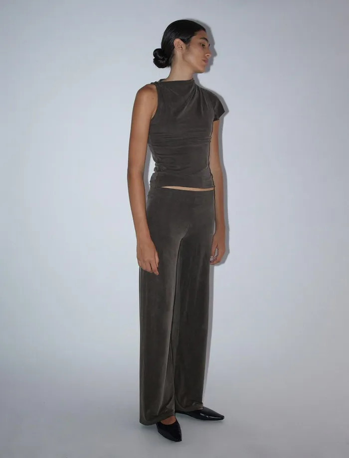 Paloma Wool JULIOBrown Reedition Of 039Junio039 Cupro Pants With A Mid Raise Waist Women Bottoms