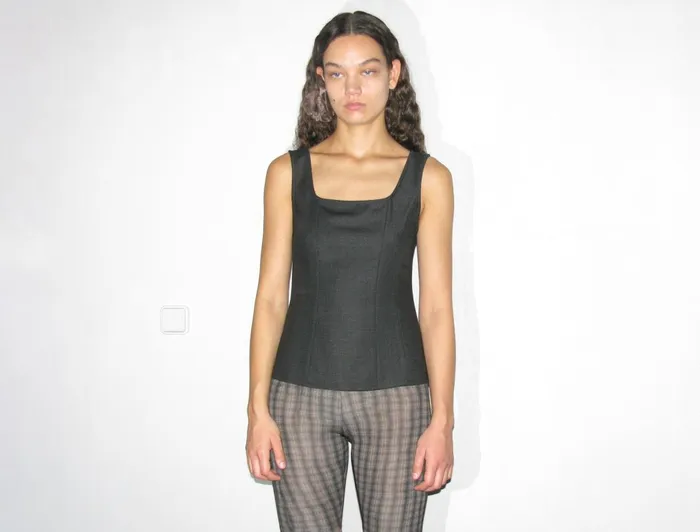 Paloma Wool KEMTOFitted Top With Removable Lateral Skirt And Pocket Women Tops