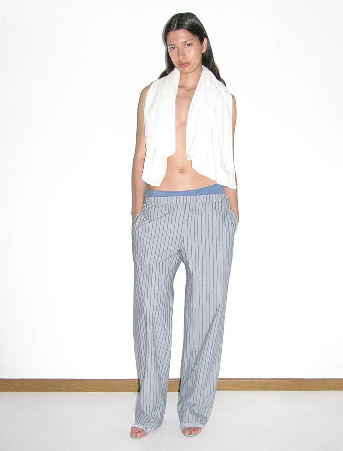 Paloma Wool KIMOTORelaxed Striped Cotton Pants With A Waistband Women Bottoms