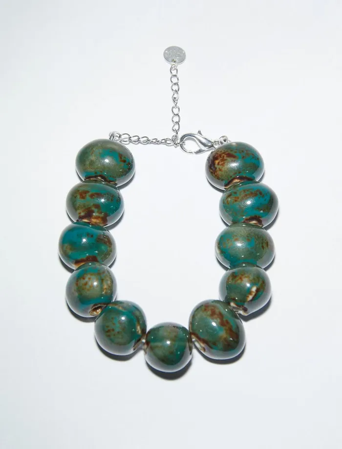 Paloma Wool MABEL BRACELETGreen Bracelet With Ceramic Pieces Women Jewelry