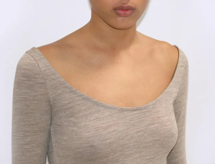 Paloma Wool MEELBeige Open Neckline Mulesingfree Wool Top With PW Embroidery Women Tops