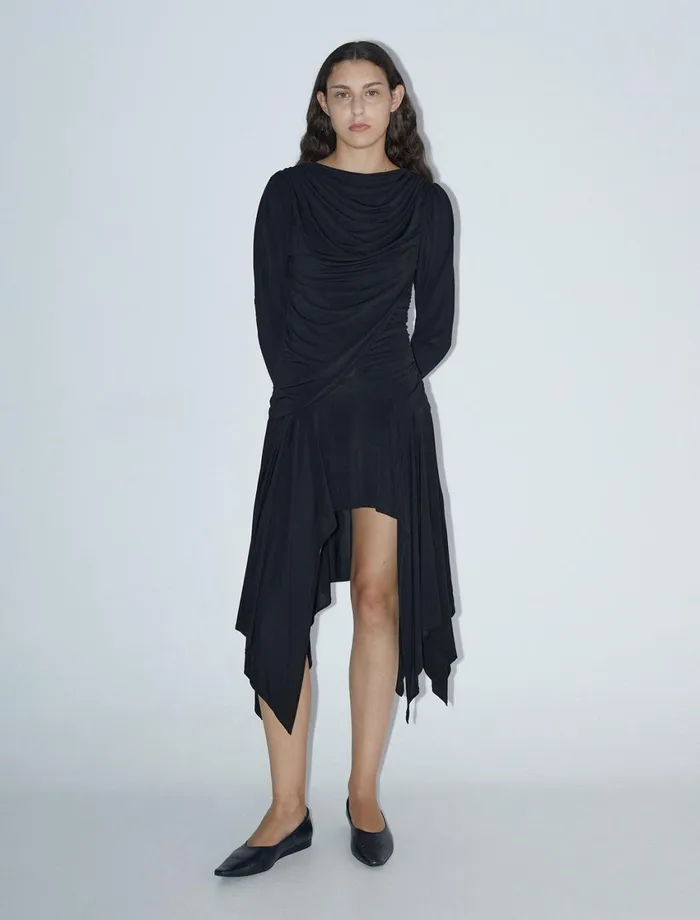 Paloma Wool MELINDADraped Neckline Gathered Front Dress Women Dresses