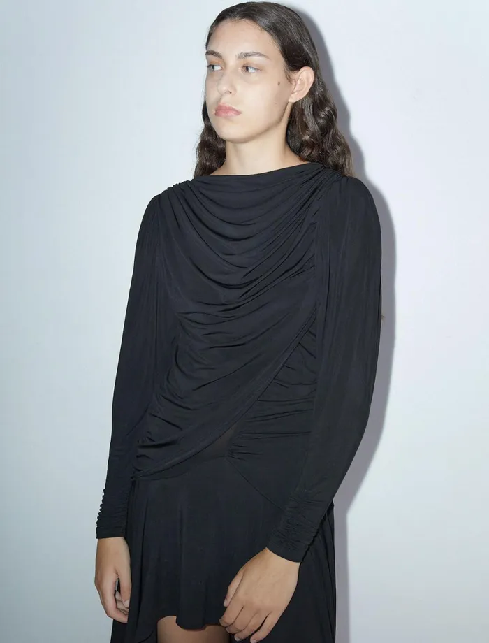 Paloma Wool MELINDADraped Neckline Gathered Front Dress Women Dresses