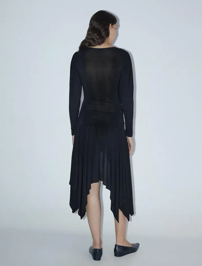 Paloma Wool MELINDADraped Neckline Gathered Front Dress Women Dresses
