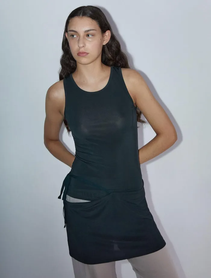 Paloma Wool MESTRacerback Top With A Peplum Piece That Ties With A Cotton Ribbon At The Waist Women Tops Paloma Wool MESTRacerback Top With A Peplum Piece That Ties With A Cotton Ribbon At The Waist Women Tops