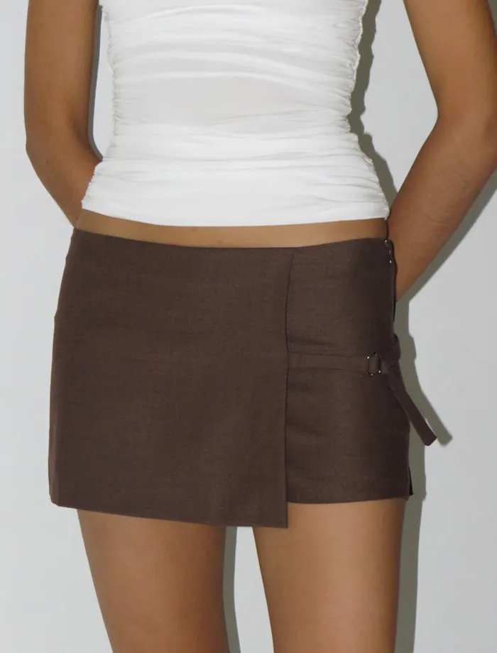 Paloma Wool MINI ARCHIVEMidrise Shorts With Overlapping Fixed Mini Skirt Women Bottoms