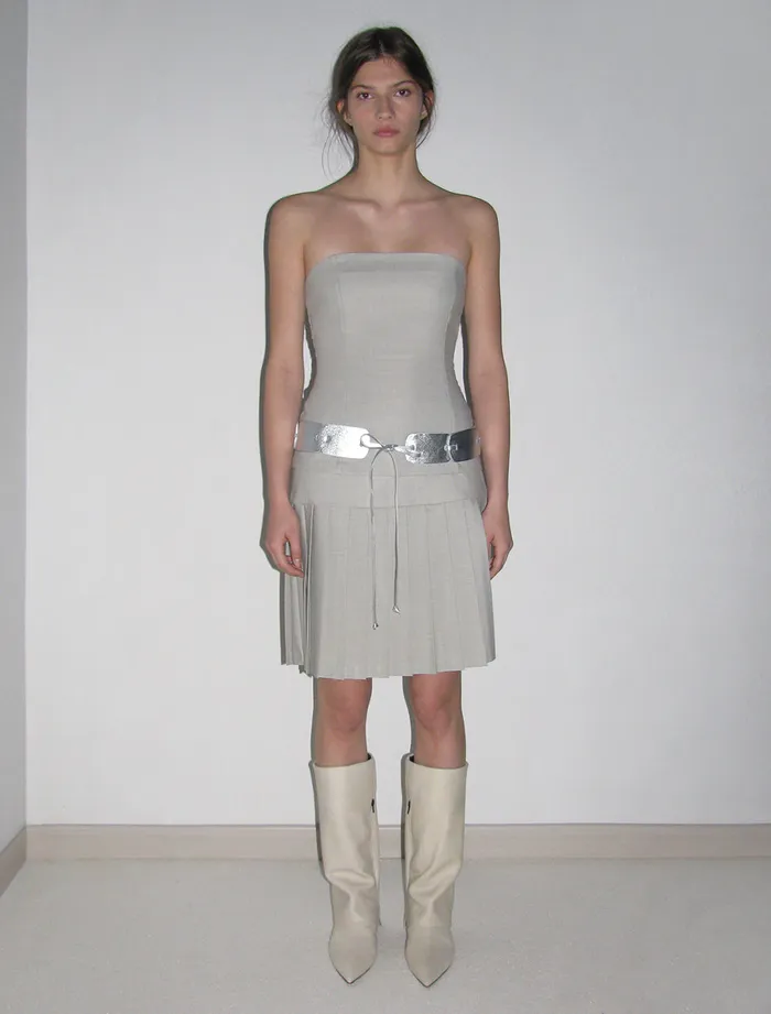Paloma Wool MINTHASilver Laced Leather Belt Women Belts