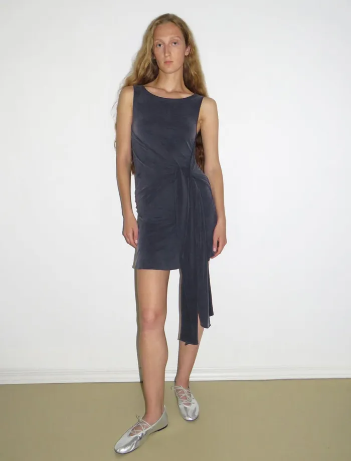 Paloma Wool MYLAMini Cupro Dress With Multiposition Wraparound Waist Straps Women Dresses