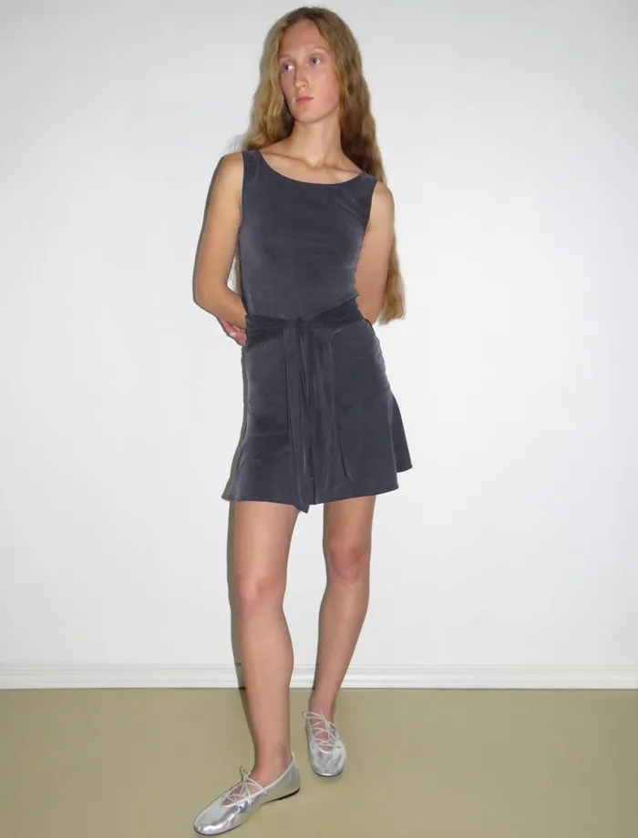 Paloma Wool MYLAMini Cupro Dress With Multiposition Wraparound Waist Straps Women Dresses
