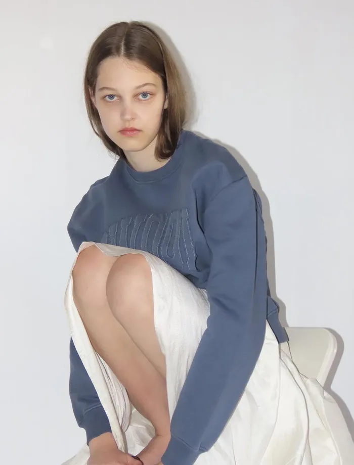 Paloma Wool PWOOLWashed Effect Oversize Sweatshirt With 0391kiss039 Frontal Detail Women Tops