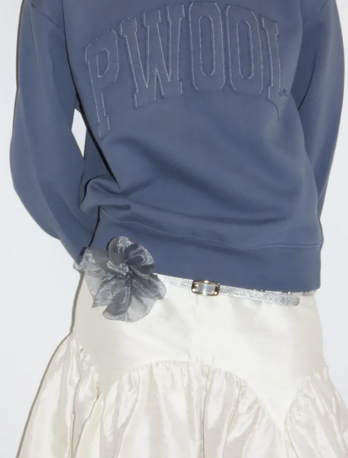 Paloma Wool PWOOLWashed Effect Oversize Sweatshirt With 0391kiss039 Frontal Detail Women Tops