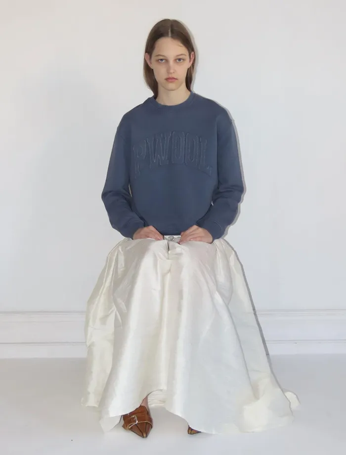 Paloma Wool PWOOLWashed Effect Oversize Sweatshirt With 0391kiss039 Frontal Detail Women Tops