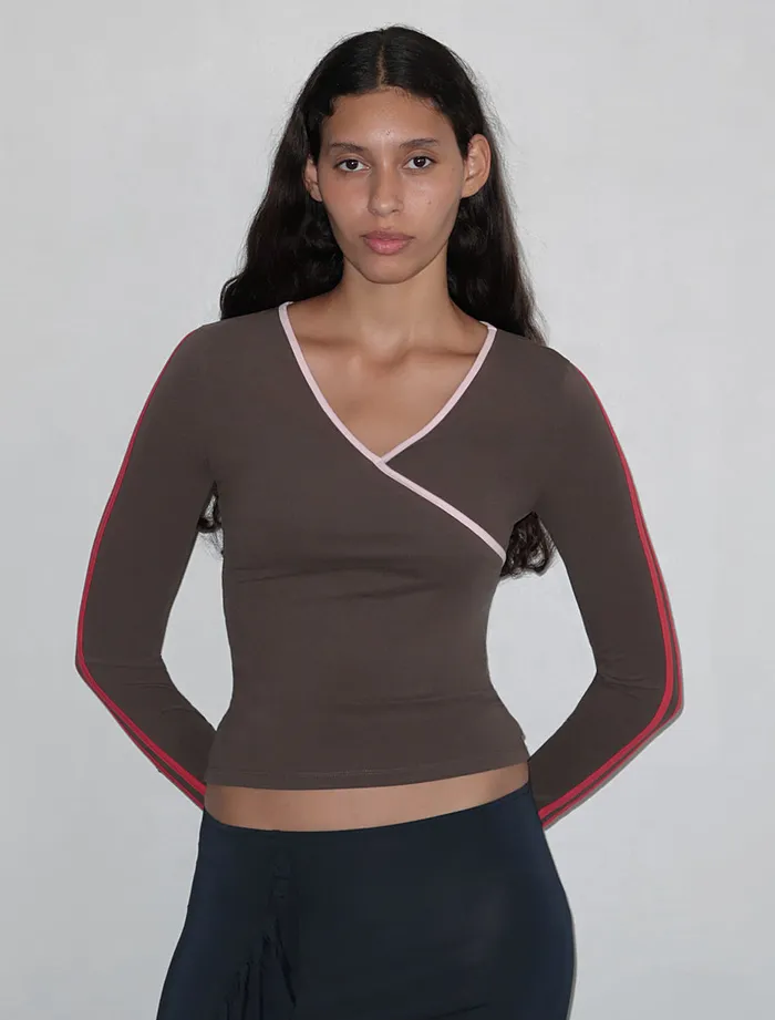 Paloma Wool ROSEMARYCrossbody Longsleeve Top With Paloma Wool Logo On The Bottom Seam Women Tops Paloma Wool ROSEMARYCrossbody Longsleeve Top With Paloma Wool Logo On The Bottom Seam Women Tops
