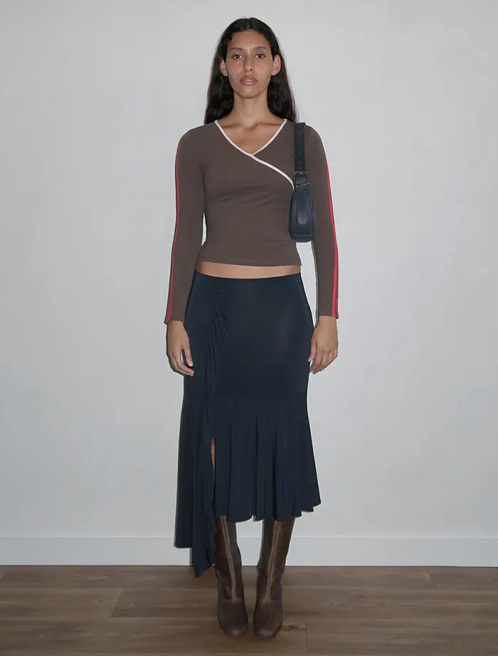 Paloma Wool ROSEMARYCrossbody Longsleeve Top With Paloma Wool Logo On The Bottom Seam Women Tops