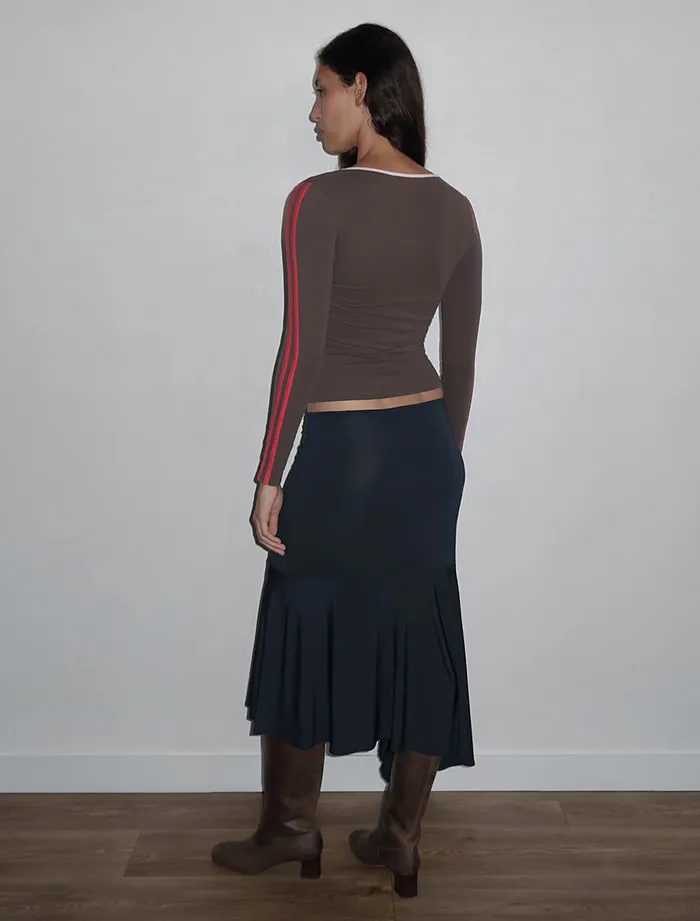 Paloma Wool ROSEMARYCrossbody Longsleeve Top With Paloma Wool Logo On The Bottom Seam Women Tops