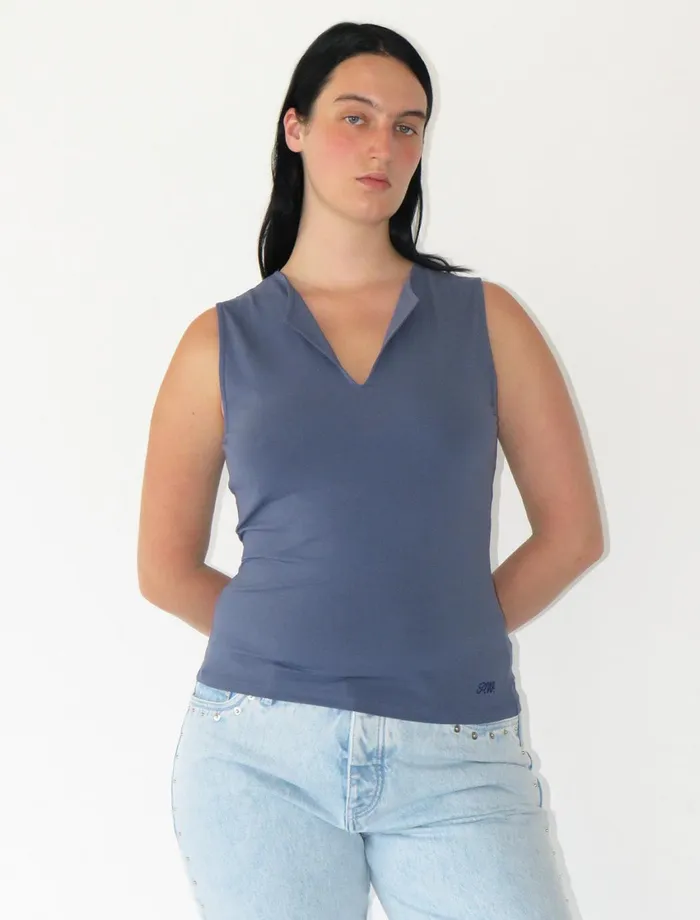 Paloma Wool SANURAFitted Sleeveless Top With An Open Vneck Women Tops