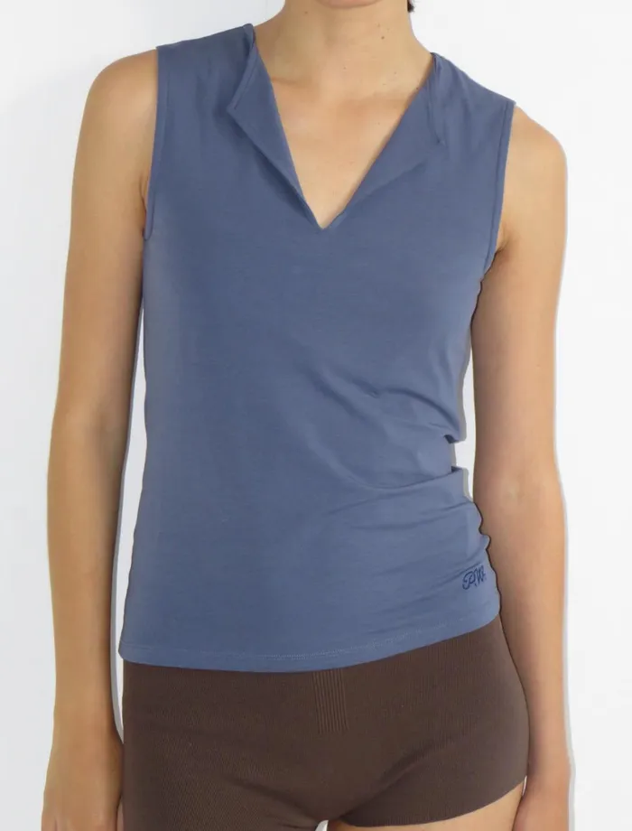 Paloma Wool SANURAFitted Sleeveless Top With An Open Vneck Women Tops