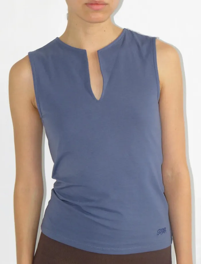 Paloma Wool SANURAFitted Sleeveless Top With An Open Vneck Women Tops
