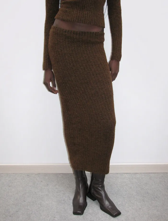 Paloma Wool SIRACUZARibbed Knit Long Tube Skirt Women Bottoms