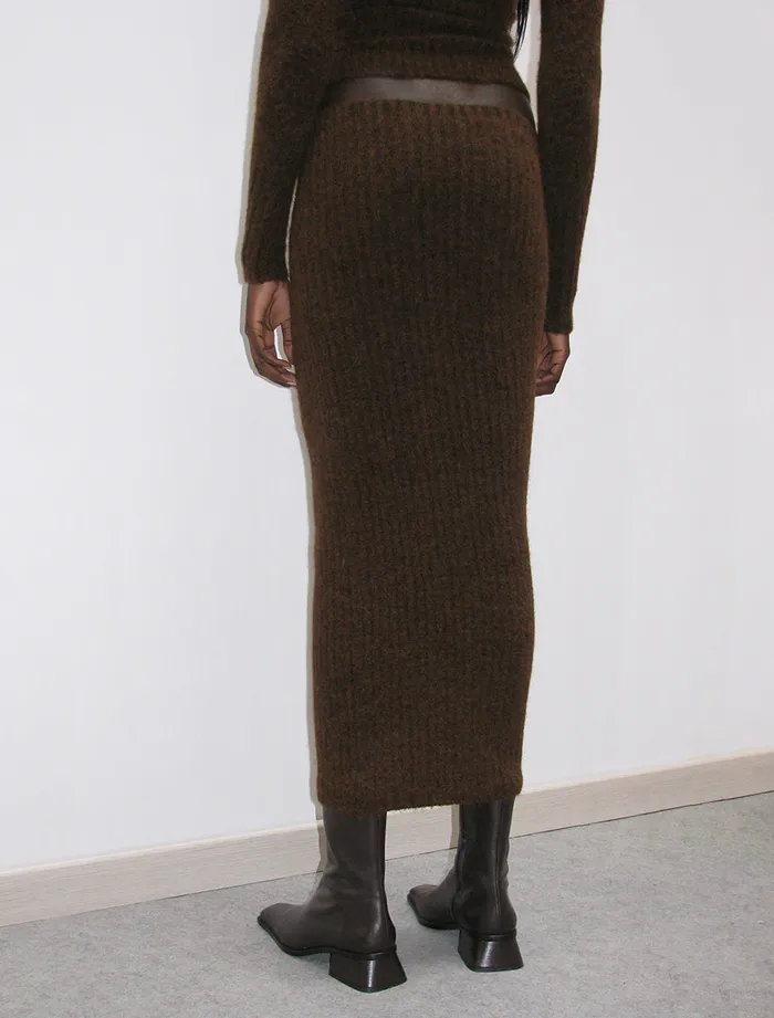 Paloma Wool SIRACUZARibbed Knit Long Tube Skirt Women Bottoms