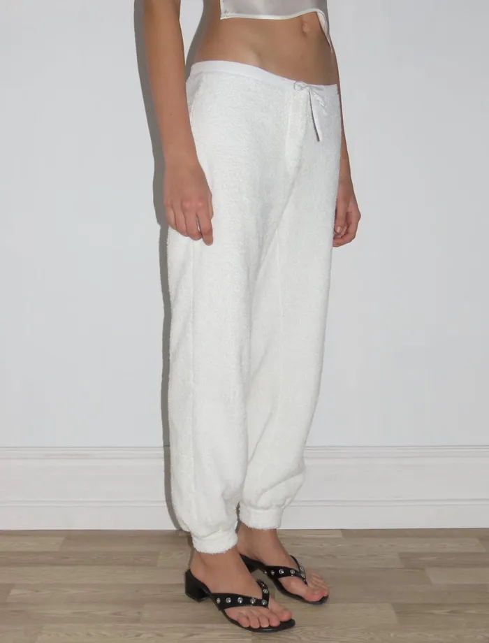 Paloma Wool SUSPIRITOSTerrycloth Pants With Front Tie And Elastic Hem Women Bottoms