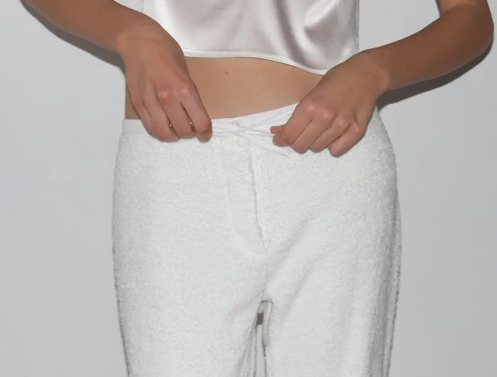 Paloma Wool SUSPIRITOSTerrycloth Pants With Front Tie And Elastic Hem Women Bottoms