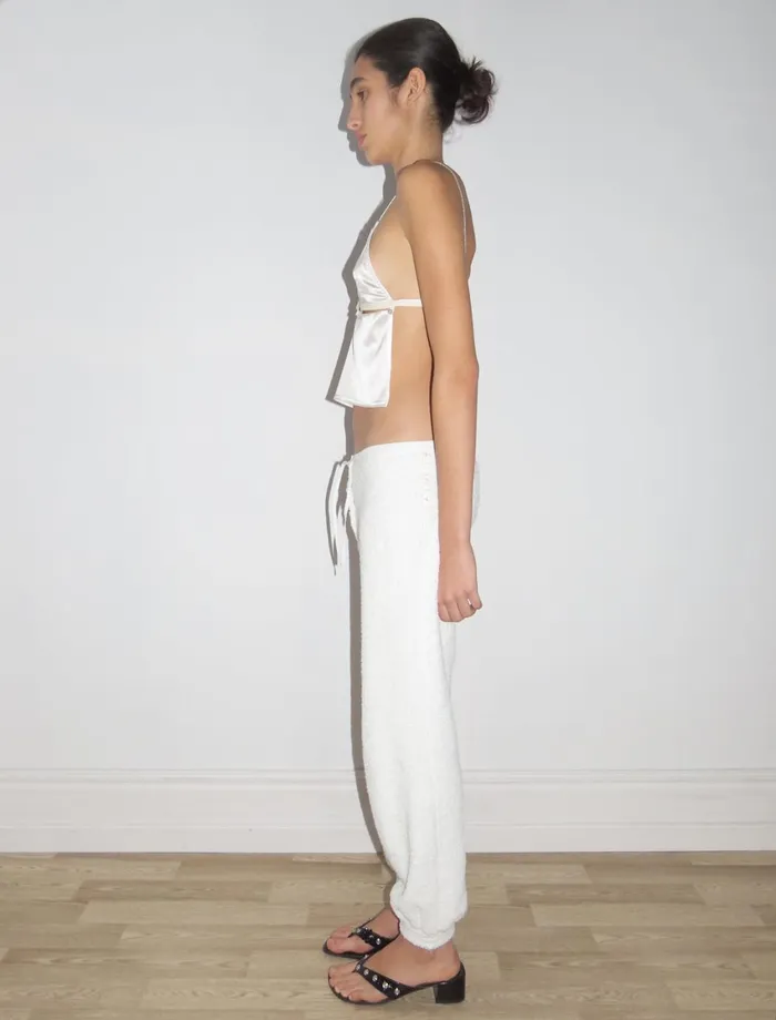 Paloma Wool SUSPIRITOSTerrycloth Pants With Front Tie And Elastic Hem Women Bottoms