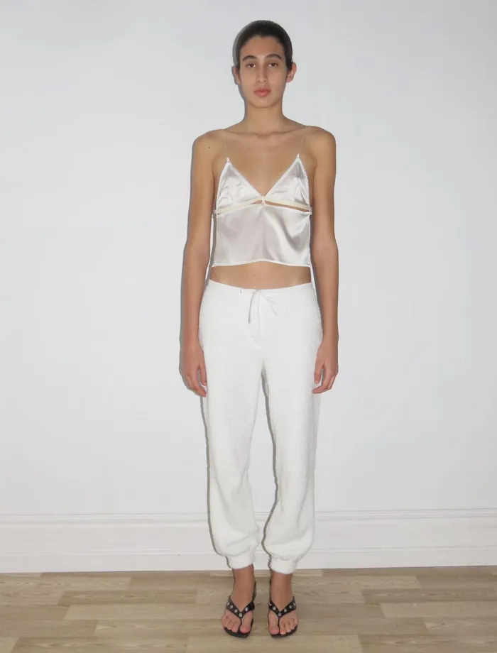 Paloma Wool SUSPIRITOSTerrycloth Pants With Front Tie And Elastic Hem Women Bottoms