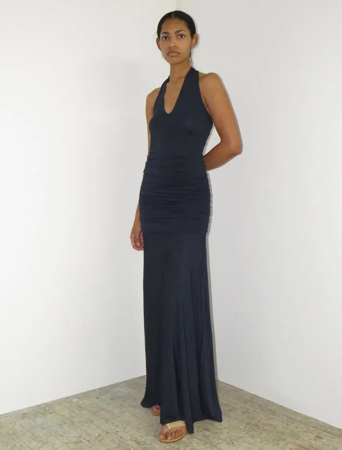 Paloma Wool TILTSlightly Sheer Halter Dress With Gathered Sides And Double Layer Bottom Effect Women Dresses Paloma Wool TILTSlightly Sheer Halter Dress With Gathered Sides And Double Layer Bottom Effect Women Dresses