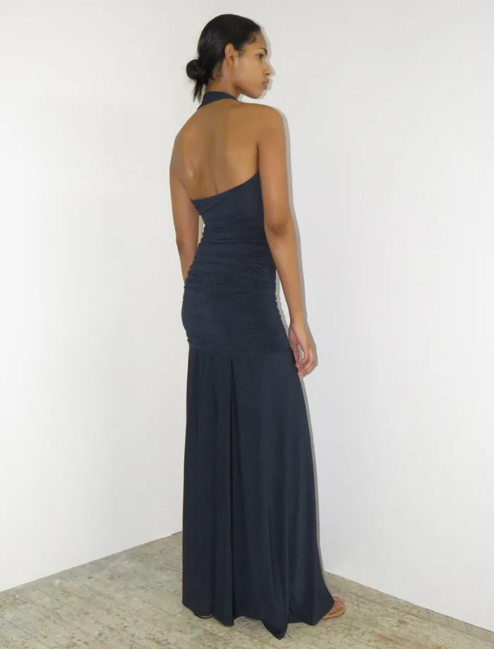 Paloma Wool TILTSlightly Sheer Halter Dress With Gathered Sides And Double Layer Bottom Effect Women Dresses