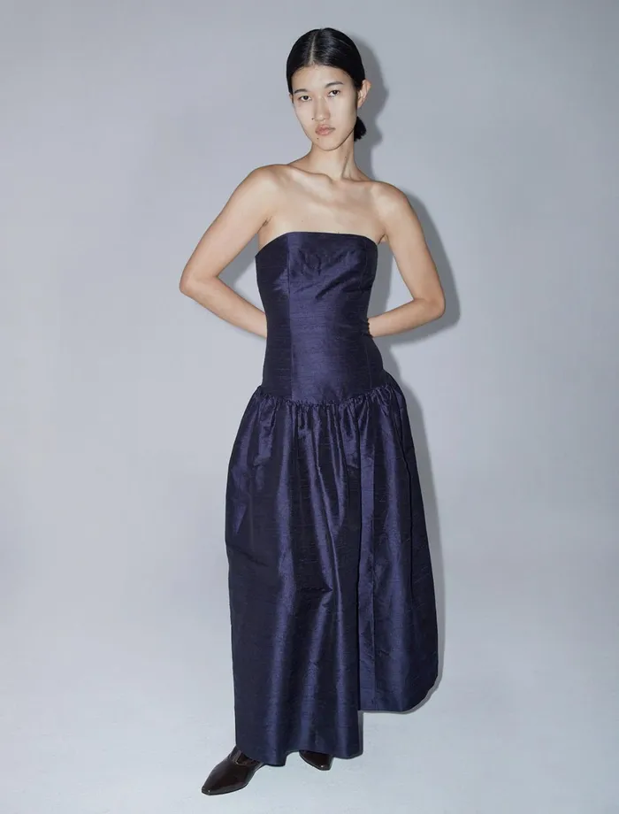 Paloma Wool WILMERAdjustable Bandeau Flared Silk Dress Women Dresses