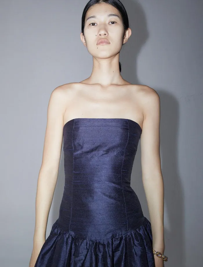 Paloma Wool WILMERAdjustable Bandeau Flared Silk Dress Women Dresses
