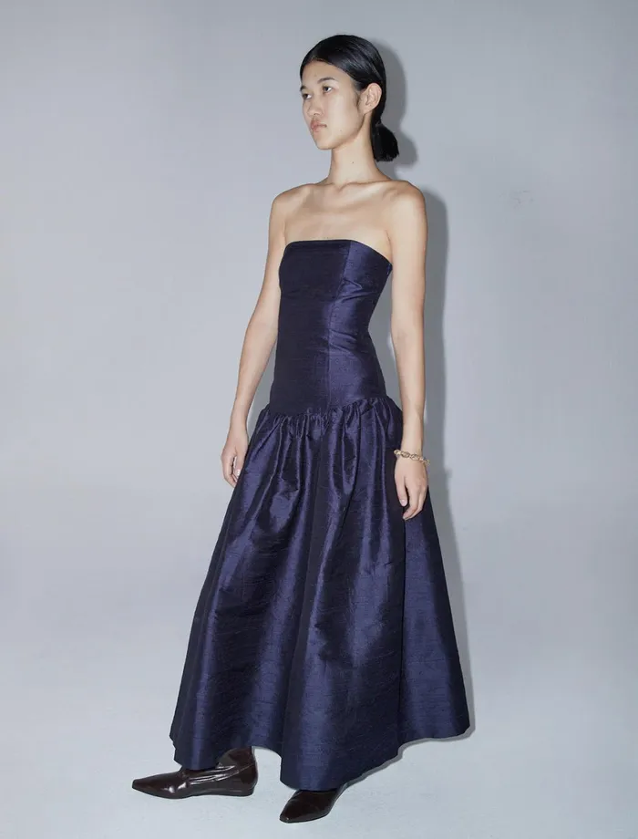 Paloma Wool WILMERAdjustable Bandeau Flared Silk Dress Women Dresses
