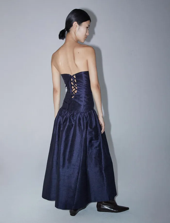 Paloma Wool WILMERAdjustable Bandeau Flared Silk Dress Women Dresses