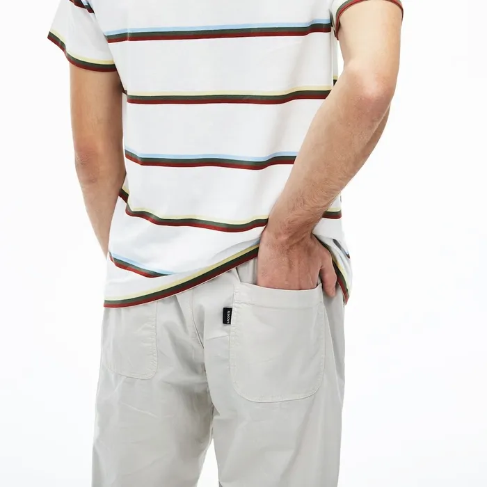 Pants and Shorts Lacoste Mens Lightweight Stretch Cotton Pants Light Grey Popular