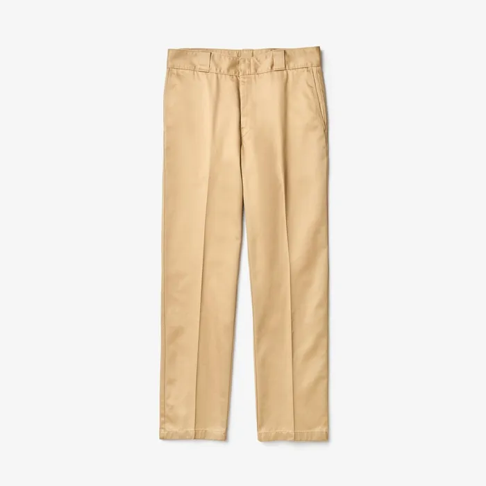 Pants and Shorts Lacoste Mens LIVE Pleated Cotton Chinos Beige USA