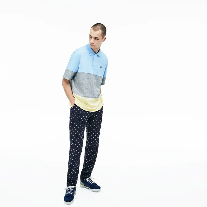 Pants and Shorts Lacoste Mens LIVE Skinny Fit Chinos Navy BlueWhite Gift for Friend