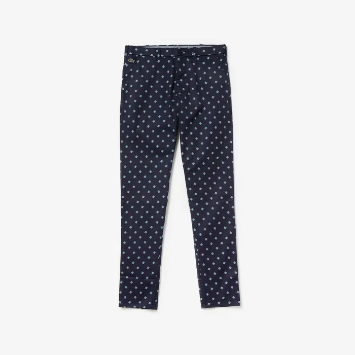 Pants and Shorts Lacoste Mens LIVE Skinny Fit Chinos Navy BlueWhite Gift for Friend