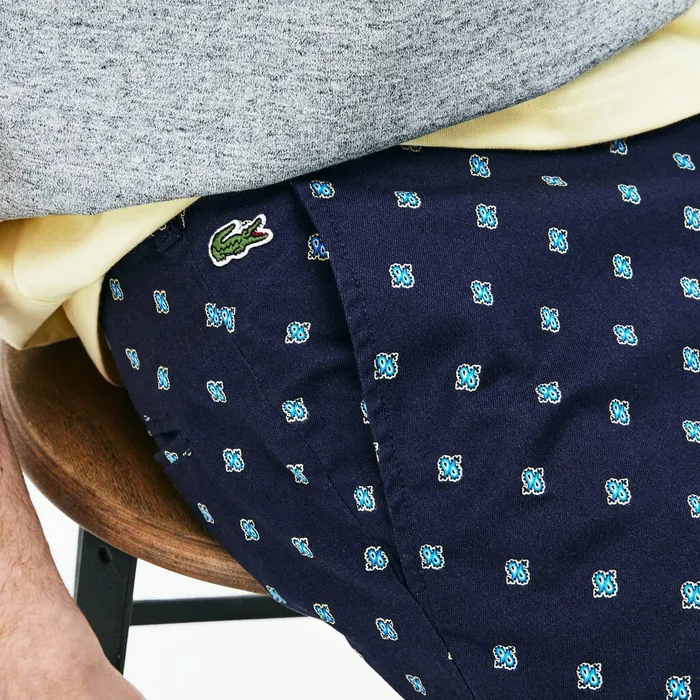 Pants and Shorts Lacoste Mens LIVE Skinny Fit Chinos Navy BlueWhite Gift for Friend