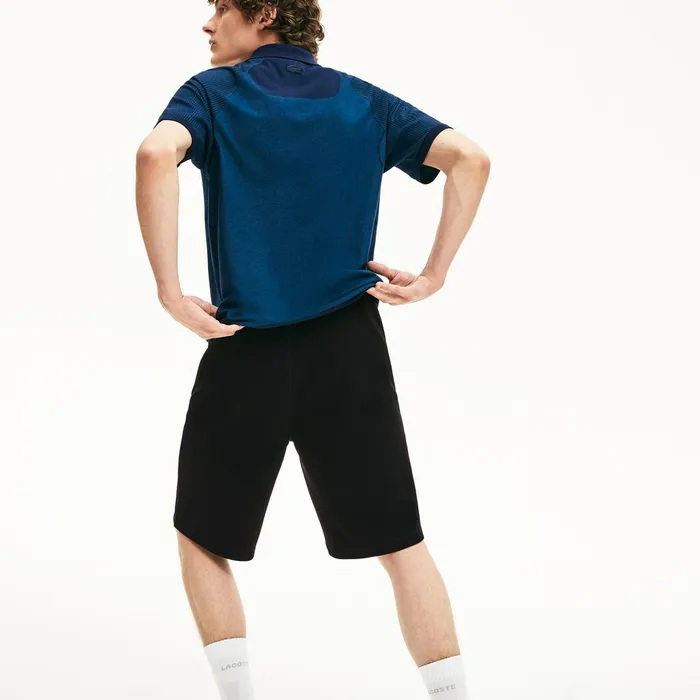 Pants and Shorts Lacoste Mens Motion Stretch Cotton Bermuda Shorts Black Gift Ideas