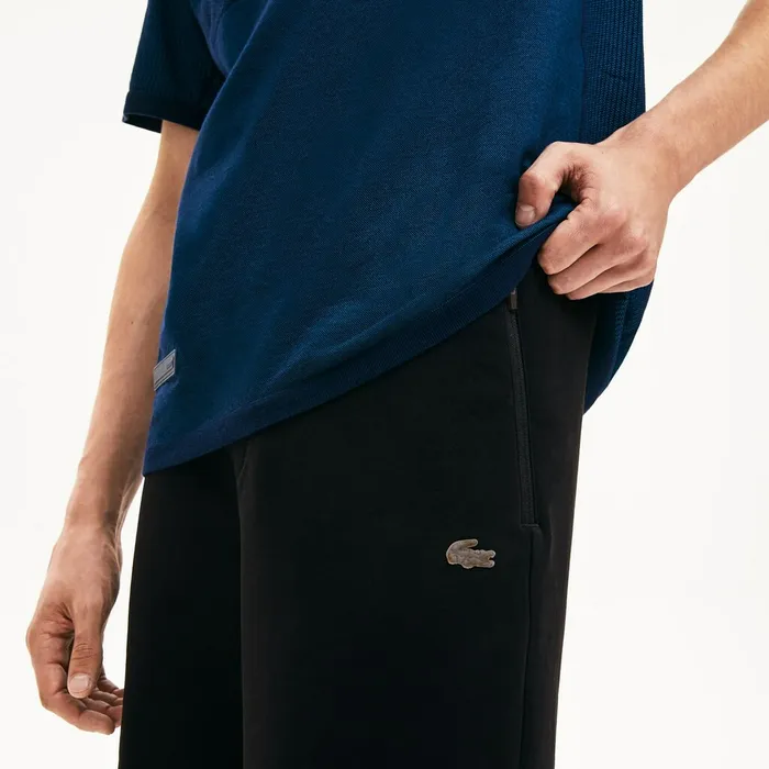 Pants and Shorts Lacoste Mens Motion Stretch Cotton Bermuda Shorts Black Gift Ideas