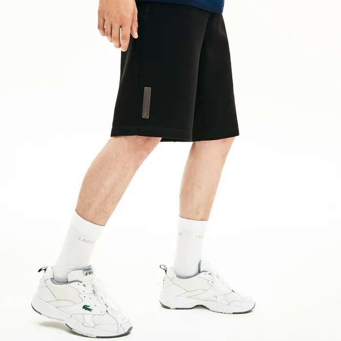 Pants and Shorts Lacoste Mens Motion Stretch Cotton Bermuda Shorts Black Gift Ideas