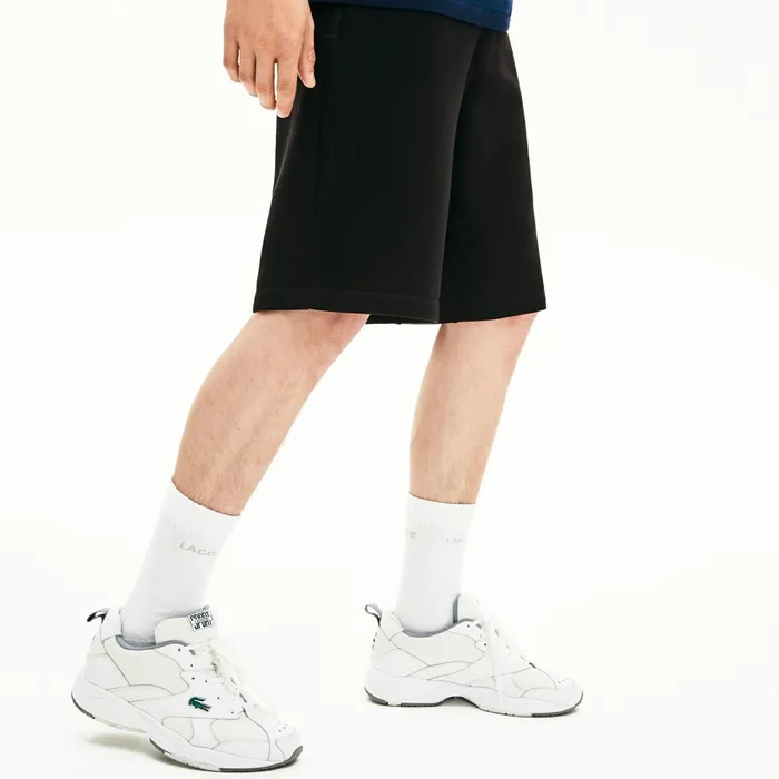 Pants and Shorts Lacoste Mens Motion Stretch Cotton Bermuda Shorts Black Gift Ideas