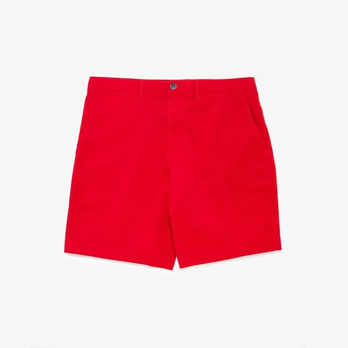 Pants and Shorts Lacoste Mens Regular Fit Cotton Gabardine Bermuda Shorts Red Shop Pants and Shorts Lacoste Mens Regular Fit Cotton Gabardine Bermuda Shorts Red Shop