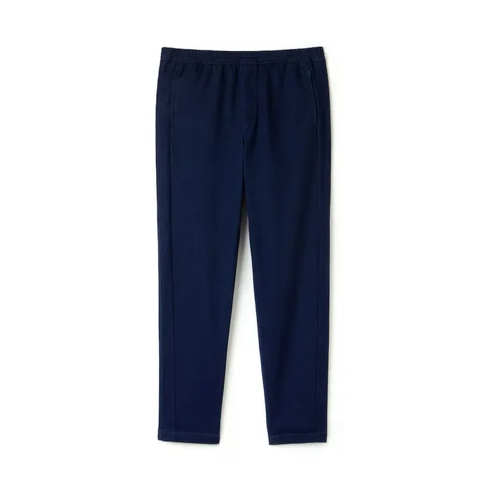 Pants and Shorts Lacoste Mens Slim Fit Elasticized Cotton Twill Chino Pants Navy Blue Popular