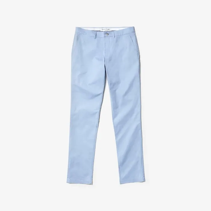 Pants and Shorts Lacoste Mens Slim Fit Stretch Cotton Pants Light Blue Online
