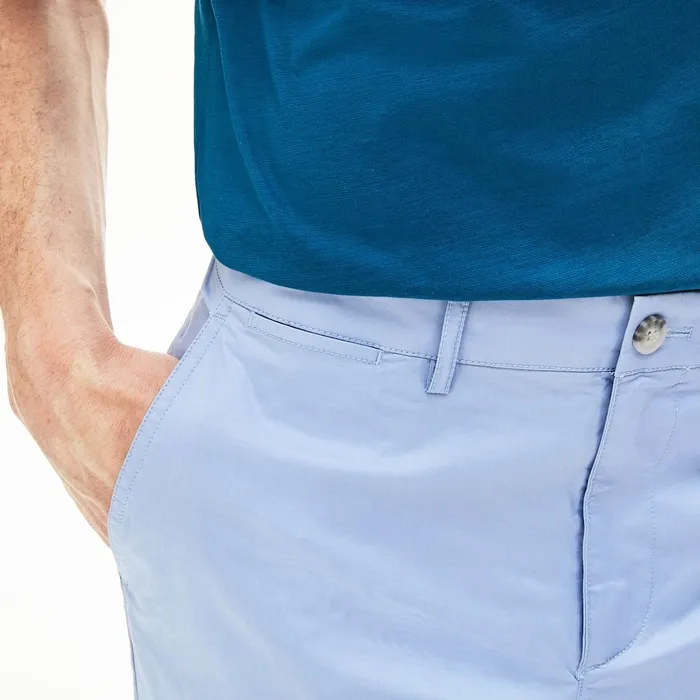 Pants and Shorts Lacoste Mens Slim Fit Stretch Cotton Pants Light Blue Online