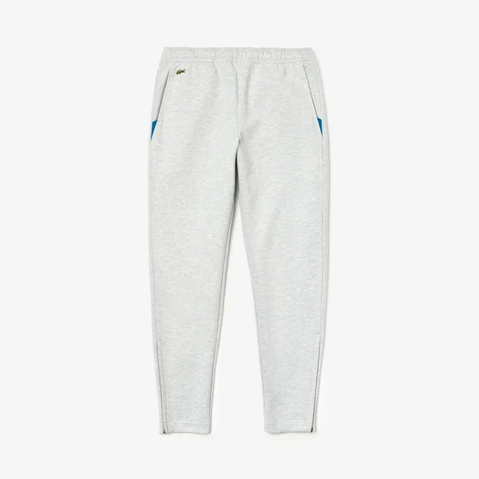 Pants and Shorts Lacoste Mens SPORT Fitted CottonBlend Sweatpants Grey ChineBlue Cheap On Sale
