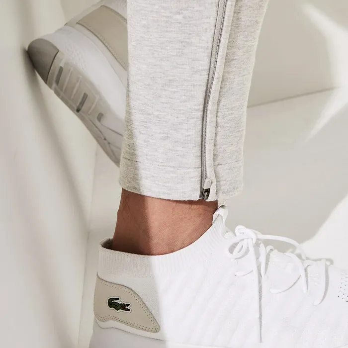 Pants and Shorts Lacoste Mens SPORT Fitted CottonBlend Sweatpants Grey ChineBlue Cheap On Sale