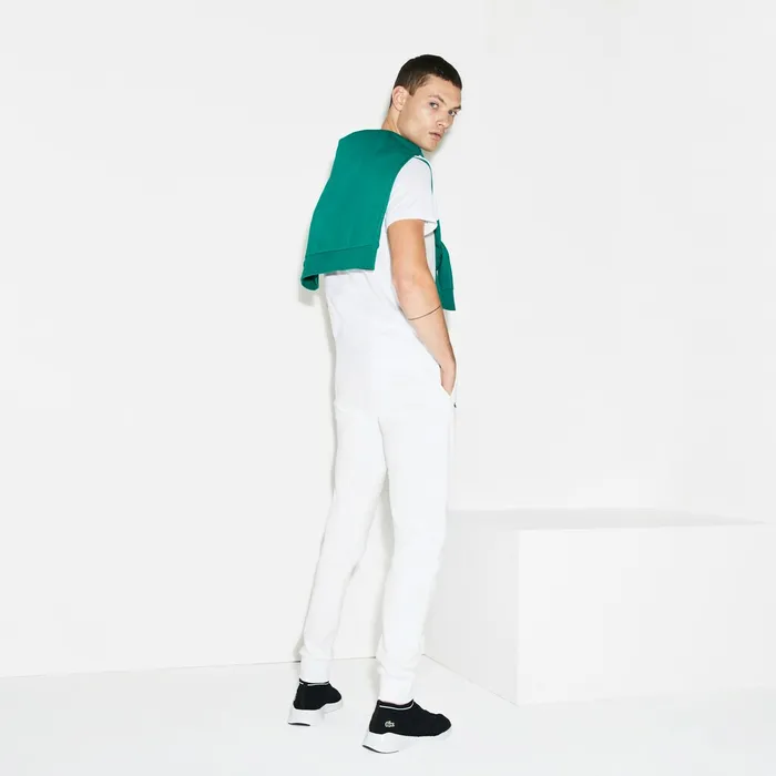 Pants and Shorts Lacoste Mens SPORT Fleece Jogging Pants White Near Me